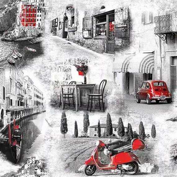 Serviette AMBIENTE Italian streets (33 x 33 cm)