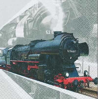 Serviette HOME FASHION Lokomotive BR 52 (33 x 33 cm)