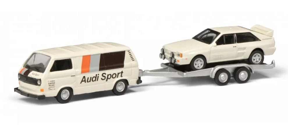 Camionnette - VOLKSWAGEN T3b avec remorque "AUDI Sport"